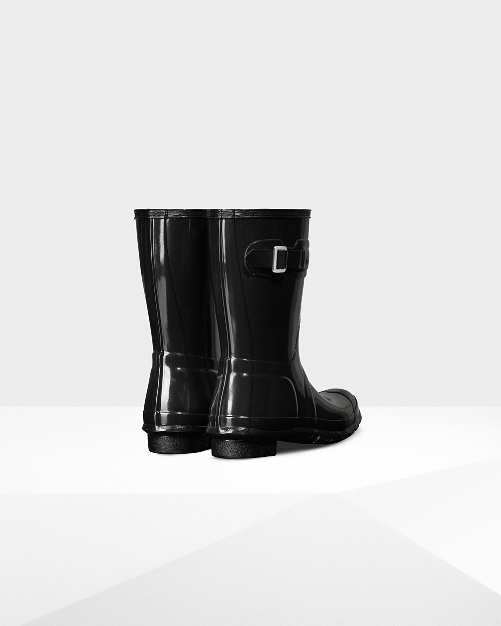 Hunter Original Gloss Short Rain Boots - Shop Womens Black - WJIYFM123